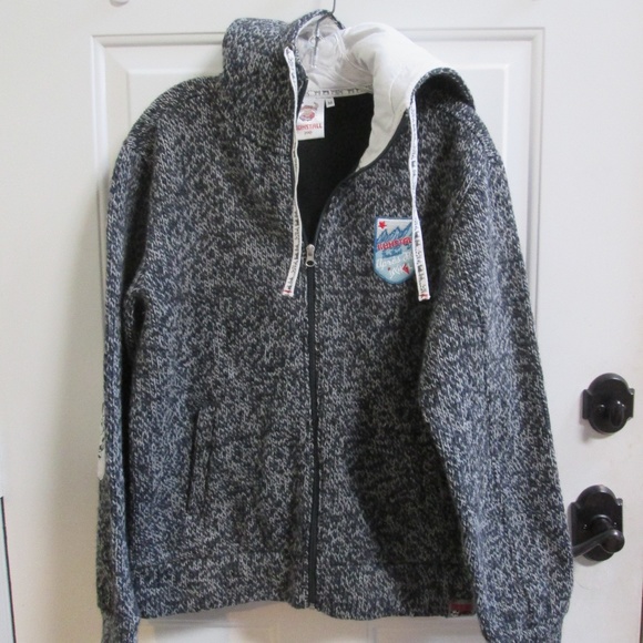 KUHSTALL wool men's gray hoodie Sz M